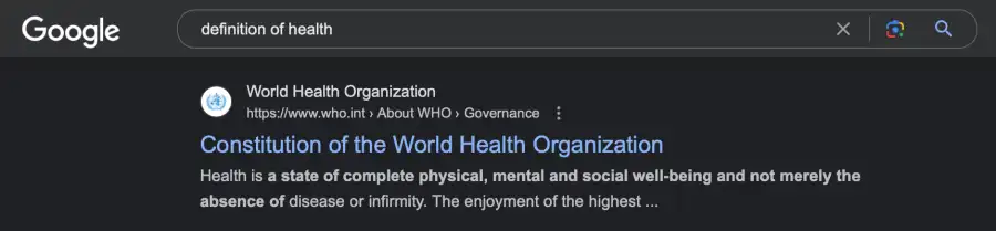Health Definition WHO 2023