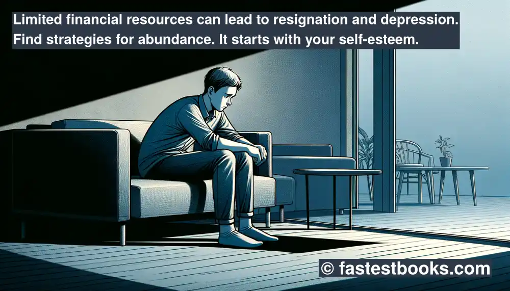 Limited financial resources can lead to resignation and depression.Find strategies for abundance. It starts with your self-esteem.